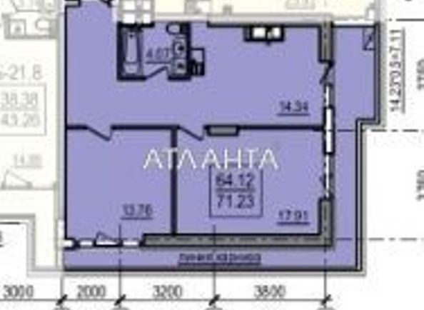 2-rooms apartment apartment by the address st. Dacha kovalevskogo Amundsena (area 71,2 m2) - Atlanta.ua - photo 2