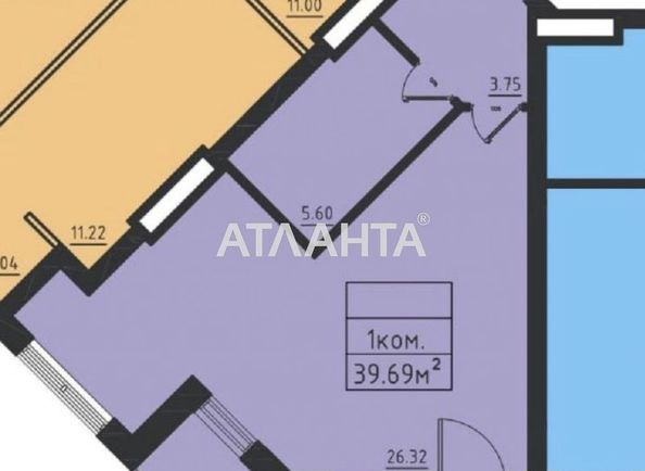 1-комнатная квартира по адресу ул. Дача ковалевского (площадь 39,7 м2) - Atlanta.ua - фото 4