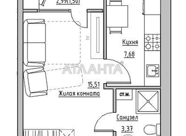 1-room apartment apartment by the address st. Spreysa (area 30 m²) - Atlanta.ua - photo 8