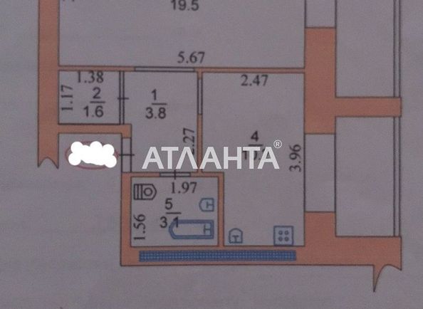 1-комнатная квартира по адресу Мира пр. (площадь 47,4 м2) - Atlanta.ua - фото 2