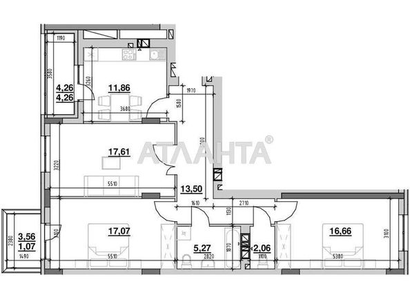 3-rooms apartment apartment by the address st. Rudnenska (area 91,8 m2) - Atlanta.ua - photo 9