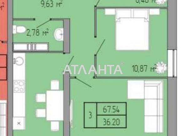 3-комнатная квартира по адресу ул. Пишоновская (площадь 67,5 м2) - Atlanta.ua - фото 6