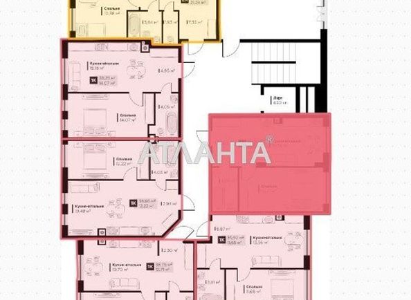 1-room apartment apartment by the address st. Orlika Pilipa (area 41,3 m2) - Atlanta.ua - photo 3