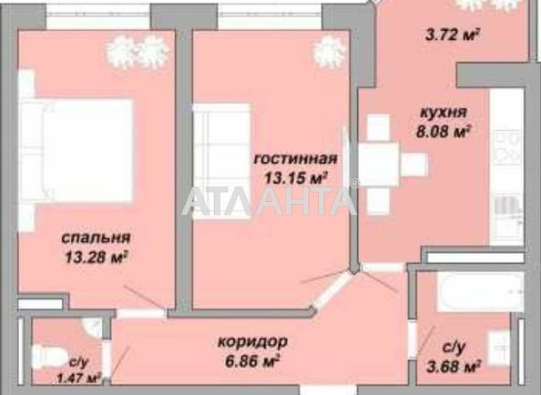 2-rooms apartment apartment by the address st. Vilyamsa ak (area 54 m²) - Atlanta.ua - photo 15