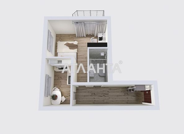 1-room apartment apartment by the address st. Tsentralnaya (area 38 m²) - Atlanta.ua - photo 18