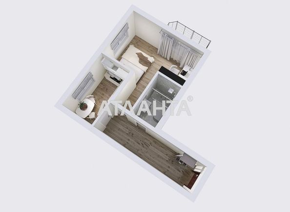 1-room apartment apartment by the address st. Tsentralnaya (area 38 m²) - Atlanta.ua - photo 28