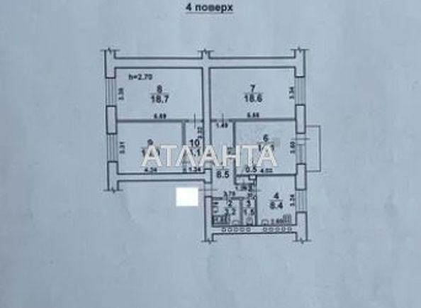 4+-rooms apartment apartment by the address st. Bolshaya arnautskaya Chkalova (area 93,0 m2) - Atlanta.ua