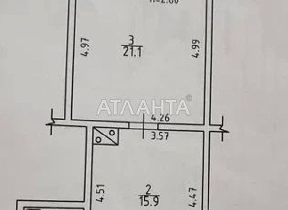 2-комнатная квартира по адресу ул. Дальницкая (площадь 40,4 м2) - Atlanta.ua - фото 4