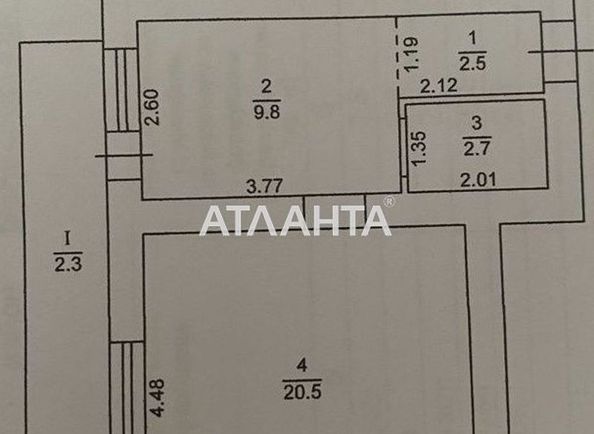 1-комнатная квартира по адресу ул. Магистральная (площадь 37,8 м2) - Atlanta.ua - фото 14