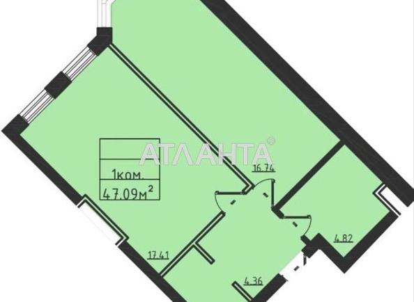 2-rooms apartment apartment by the address st. Dacha Kovalevskogo Amundsena (area 47,6 m²) - photo 2 2-rooms apartment apartment by the address st. Dacha Kovalevskogo Amundsena (area 47,6 m²) - Atlanta.ua - photo 2