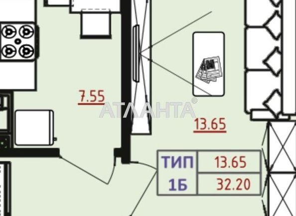 1-room apartment apartment by the address st. Marselskaya (area 33,0 m2) - Atlanta.ua - photo 4