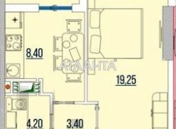 1-комнатная квартира по адресу ул. Бугаевская (площадь 39,0 м2) - Atlanta.ua - фото 4