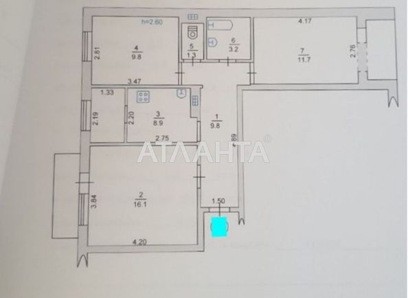 3-rooms apartment apartment by the address st. Lazurnaya Gaydara bul (area 63,0 m2) - Atlanta.ua - photo 2