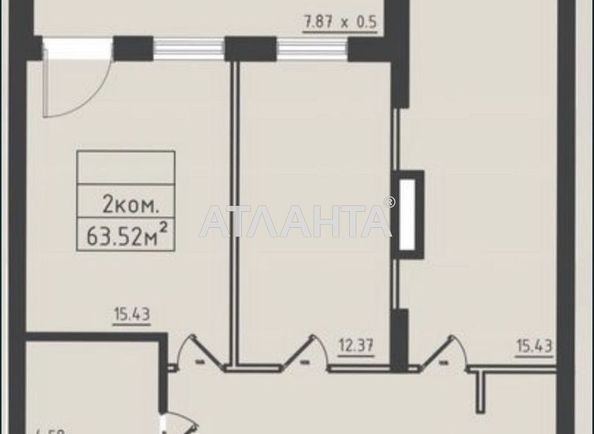 2-комнатная квартира по адресу ул. Дача ковалевского (площадь 63,5 м²) - Atlanta.ua - фото 3