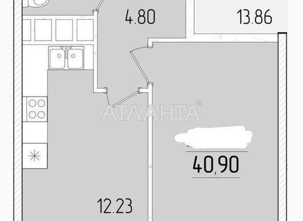 1-room apartment apartment by the address st. Krasnova (area 40,9 m²) - Atlanta.ua - photo 2