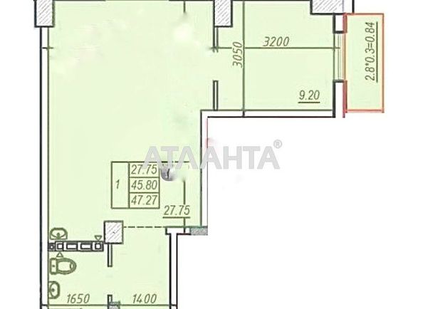 1-room apartment apartment by the address st. Shevchenko pr (area 47,7 m2) - Atlanta.ua - photo 17