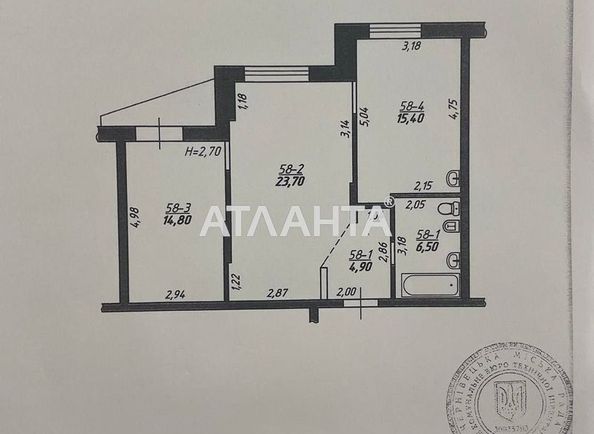 2-rooms apartment apartment by the address st. Chornomorska (area 66,0 m2) - Atlanta.ua - photo 18
