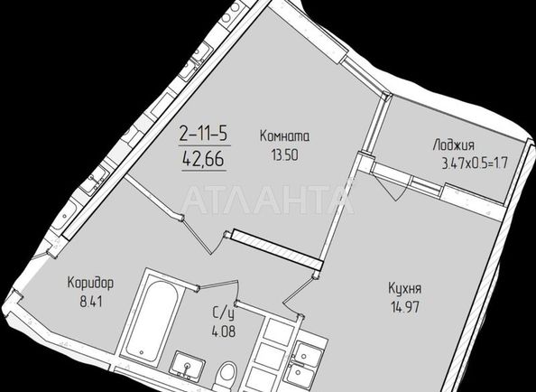 1-room apartment apartment by the address st. Krasnova (area 43 m²) - Atlanta.ua - photo 4