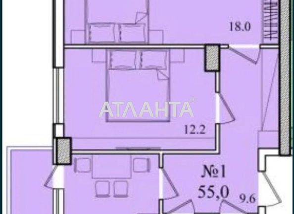 2-комнатная квартира по адресу Глушко ак. Пр. (площадь 60,0 м2) - Atlanta.ua - фото 12