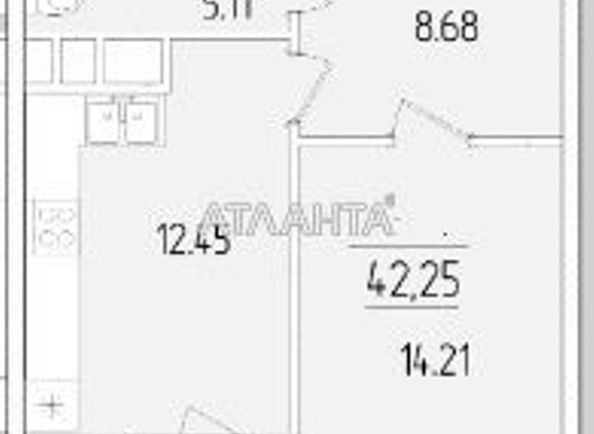 1-room apartment apartment by the address st. Krasnova (area 42,2 m²) - Atlanta.ua - photo 2