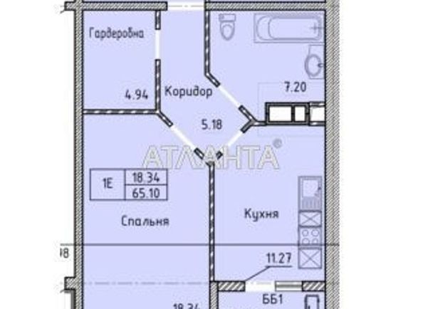 1-room apartment apartment by the address st. Shevchenko pr (area 66,2 m2) - Atlanta.ua