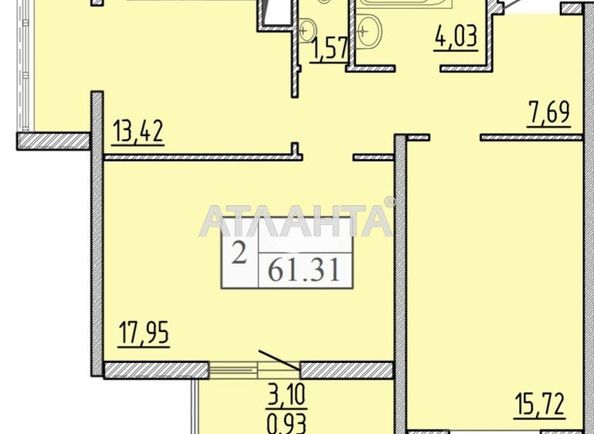 2-rooms apartment apartment by the address st. Zhemchuzhnaya (area 62,0 m2) - Atlanta.ua - photo 14