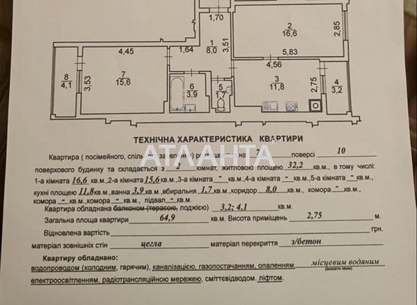 2-кімнатна квартира за адресою вул. Хлібна (площа 65 м²) - Atlanta.ua - фото 16