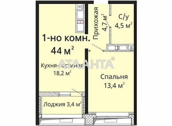 1-room apartment apartment by the address st. Tolbukhina (area 44,0 m2) - Atlanta.ua - photo 3