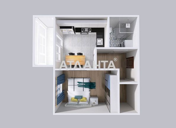 1-room apartment apartment by the address st. Pishonovskaya (area 36,5 m²) - Atlanta.ua - photo 10