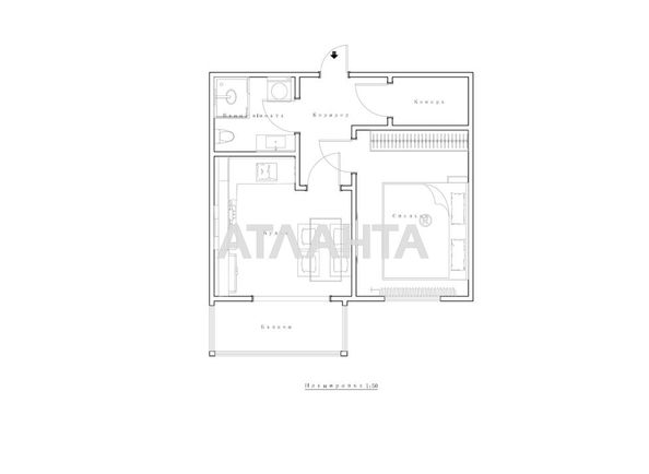 1-room apartment apartment by the address st. Pishonovskaya (area 36,5 m²) - Atlanta.ua - photo 14
