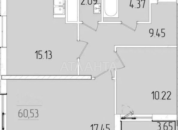 2-комнатная квартира по адресу ул. Краснова (площадь 60,5 м²) - Atlanta.ua