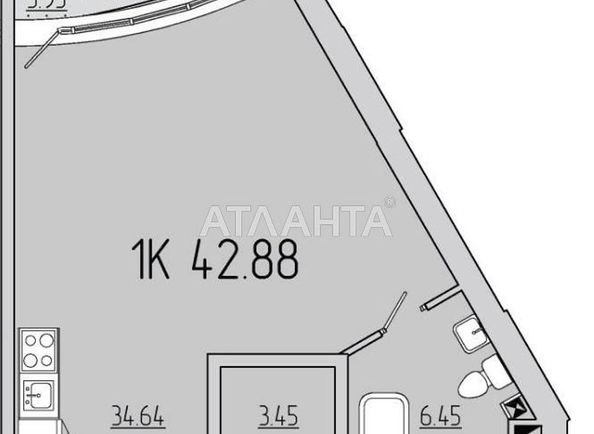 1-кімнатна квартира за адресою вул. Каманіна (площа 43 м²) - Atlanta.ua - фото 8