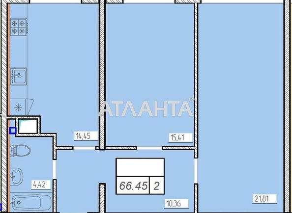 2-rooms apartment apartment by the address st. Zhemchuzhnaya (area 65,3 m²) - Atlanta.ua - photo 8