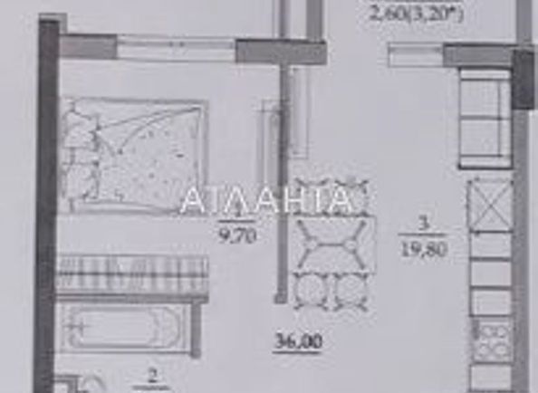 1-кімнатна квартира за адресою вул. Вільямса ак. (площа 36 м²) - Atlanta.ua - фото 4