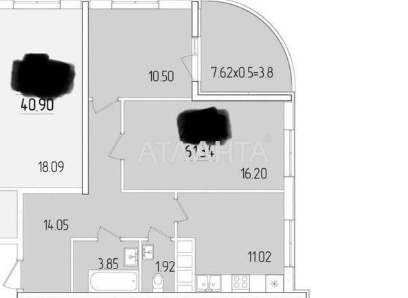 2-кімнатна квартира за адресою вул. Краснова (площа 61,3 м²) - Atlanta.ua - фото 3