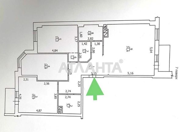 2-комнатная квартира по адресу ул. Жаботинского (площадь 116,0 м2) - Atlanta.ua - фото 10