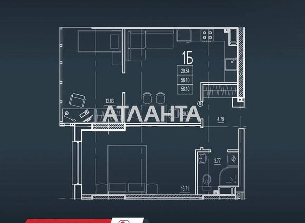 2-rooms apartment apartment by the address st. Fontanskaya dor Perekopskoy Divizii (area 58,0 m2) - Atlanta.ua - photo 2