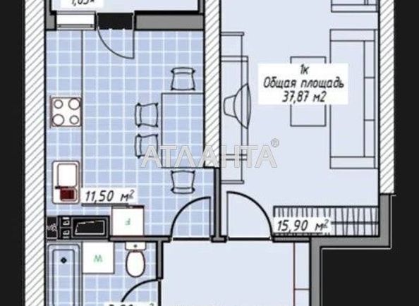 1-room apartment apartment by the address st. Kurortnyy per (area 38,0 m2) - Atlanta.ua - photo 7