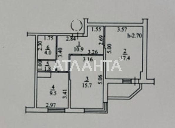 2-кімнатна квартира за адресою Овідіопольська дор. (площа 61,0 м2) - Atlanta.ua - фото 2