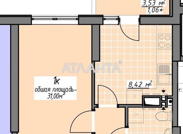 1-комнатная квартира по адресу ул. Воробьева ак. (площадь 32 м²) - Atlanta.ua - фото 6
