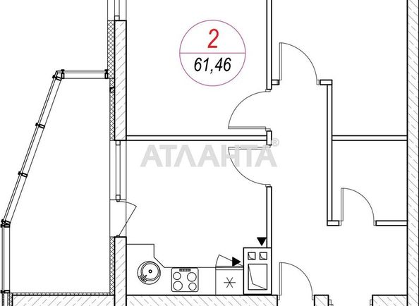 2-кімнатна квартира за адресою вул. Середньофонтанська (площа 63 м²) - Atlanta.ua