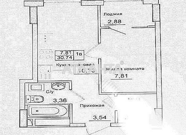 1-room apartment apartment by the address st. 7 km ovidiopolskoy dor (area 30,7 m²) - Atlanta.ua - photo 7