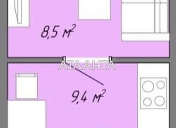 1-room apartment apartment by the address st. Nebesnoy Sotni pr Zhukova marsh pr Leninskoy iskry pr (area 25,8 m²) - Atlanta.ua