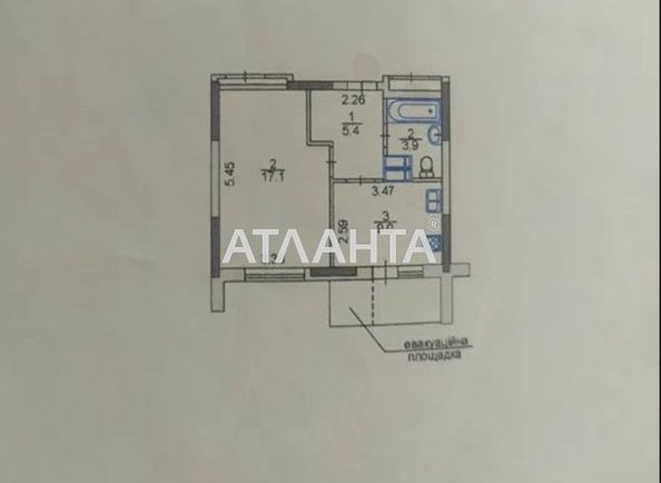 1-room apartment apartment by the address st. Sergeya Danchenko (area 36,3 m2) - Atlanta.ua - photo 3