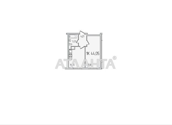 1-room apartment apartment by the address st. Sakharova (area 44 m²) - Atlanta.ua