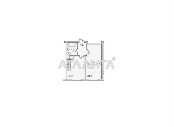 1-комнатная квартира по адресу ул. Сахарова (площадь 43,5 м²) - Atlanta.ua