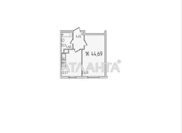 1-комнатная квартира по адресу ул. Сахарова (площадь 44,7 м²) - Atlanta.ua