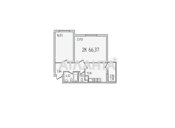 2-кімнатна квартира за адресою вул. Сахарова (площа 66,4 м2) - Atlanta.ua - фото 11
