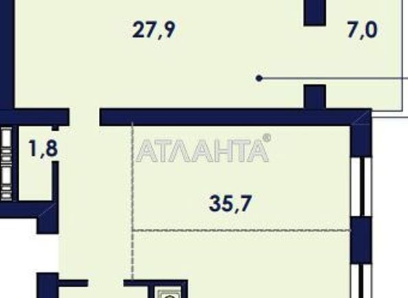 2-кімнатна квартира за адресою вул. Чехова (площа 76,3 м2) - Atlanta.ua - фото 2