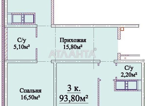 3-rooms apartment apartment by the address st. Mikhaylovskaya Industrialnaya (area 94,1 m2) - Atlanta.ua - photo 2